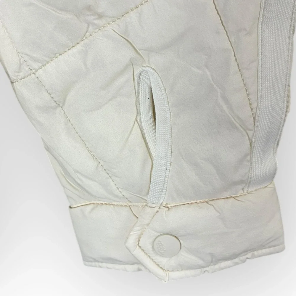 Free People FP Movement x HATCH Printed Puffer Jacket M Ivory Chevron NWT